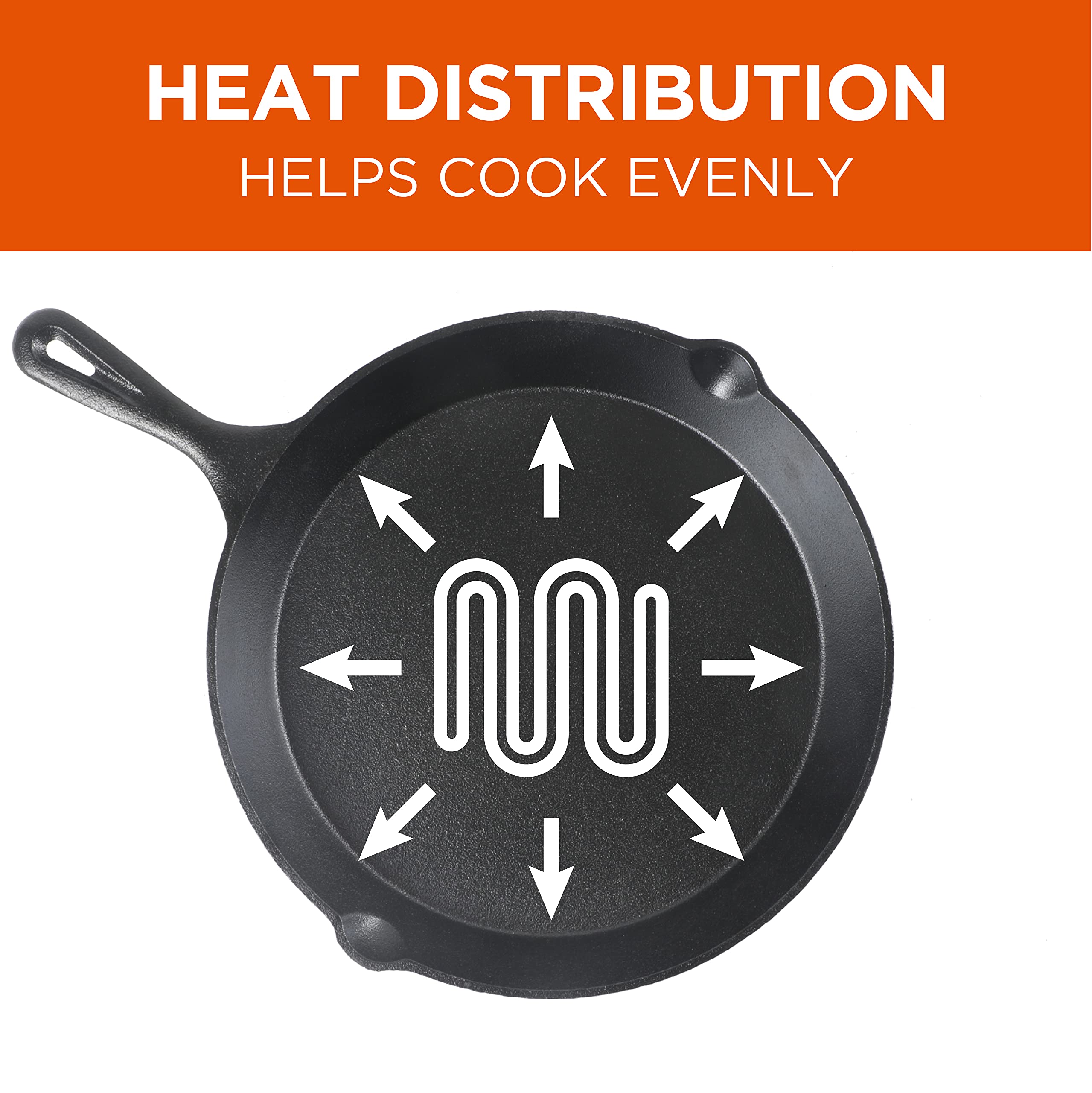 HEAT DISTRIBUTION HELPS COOK EVENLY