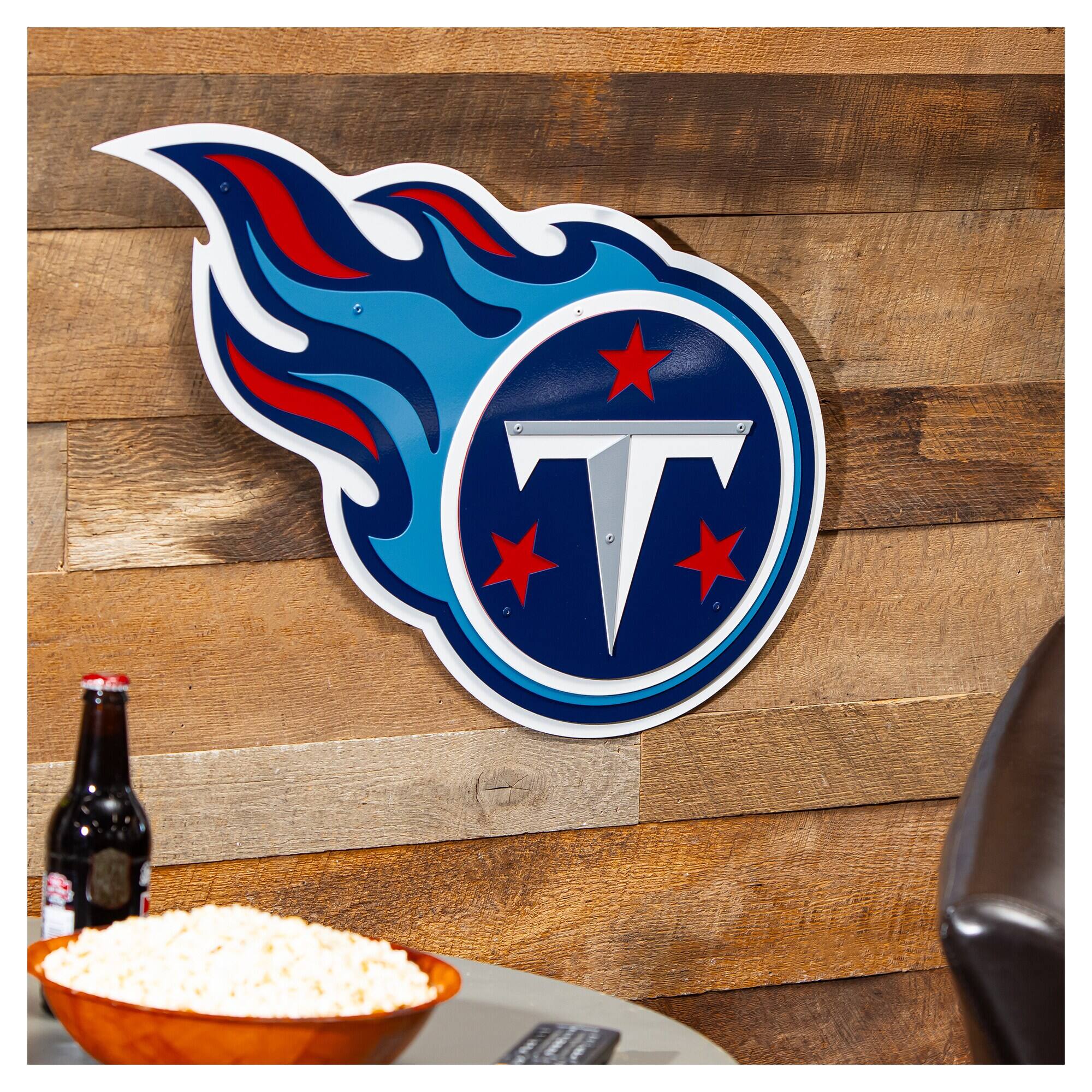 Alt View 1. Evergreen Enterprises - Tennessee Titans 23" Layered Metal Wall Art Sign - Multicolor.