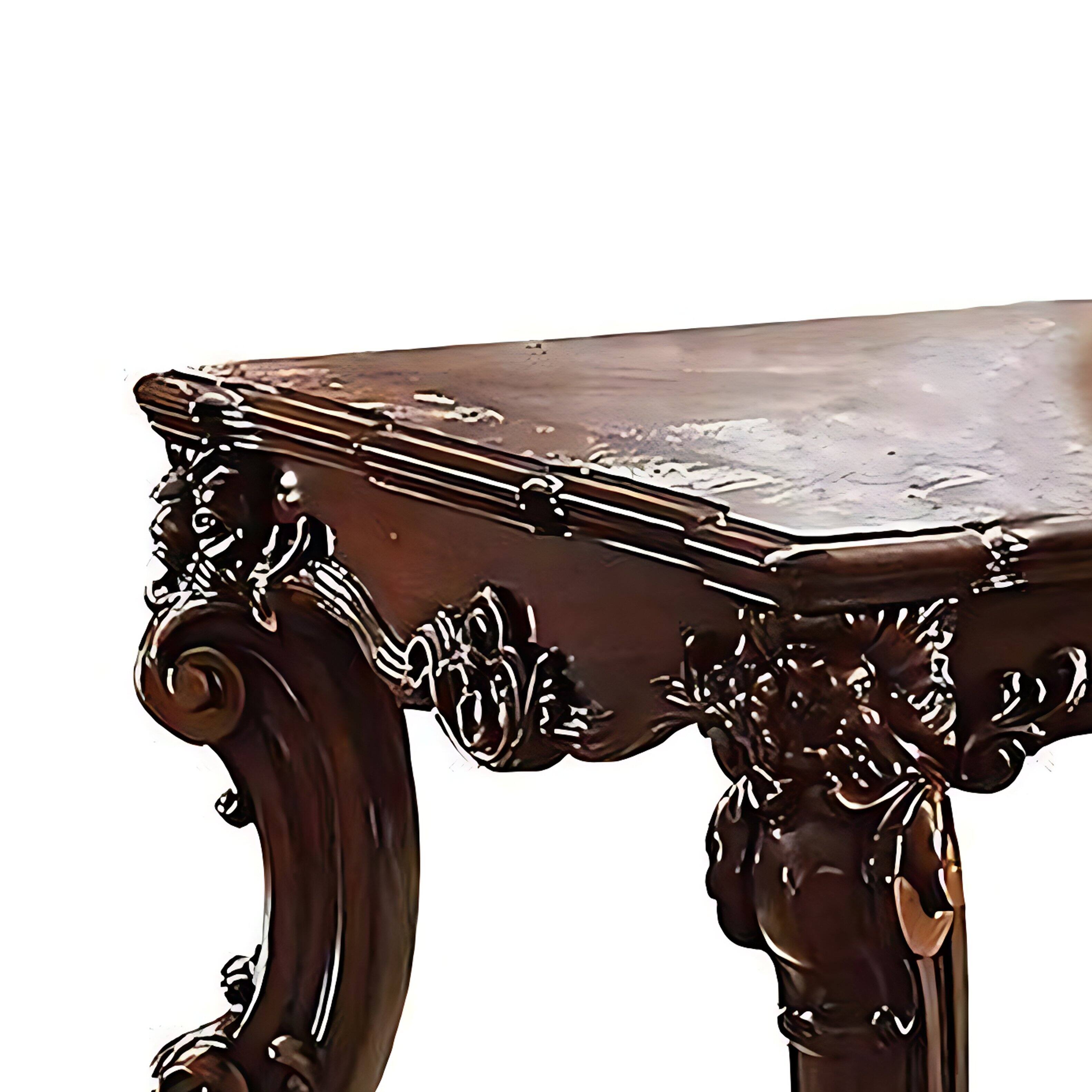 Alt View 2. Manhattan Lane - Coffee Table, 36 Inch Rectangular Top, Scrolled Legs - Brown.