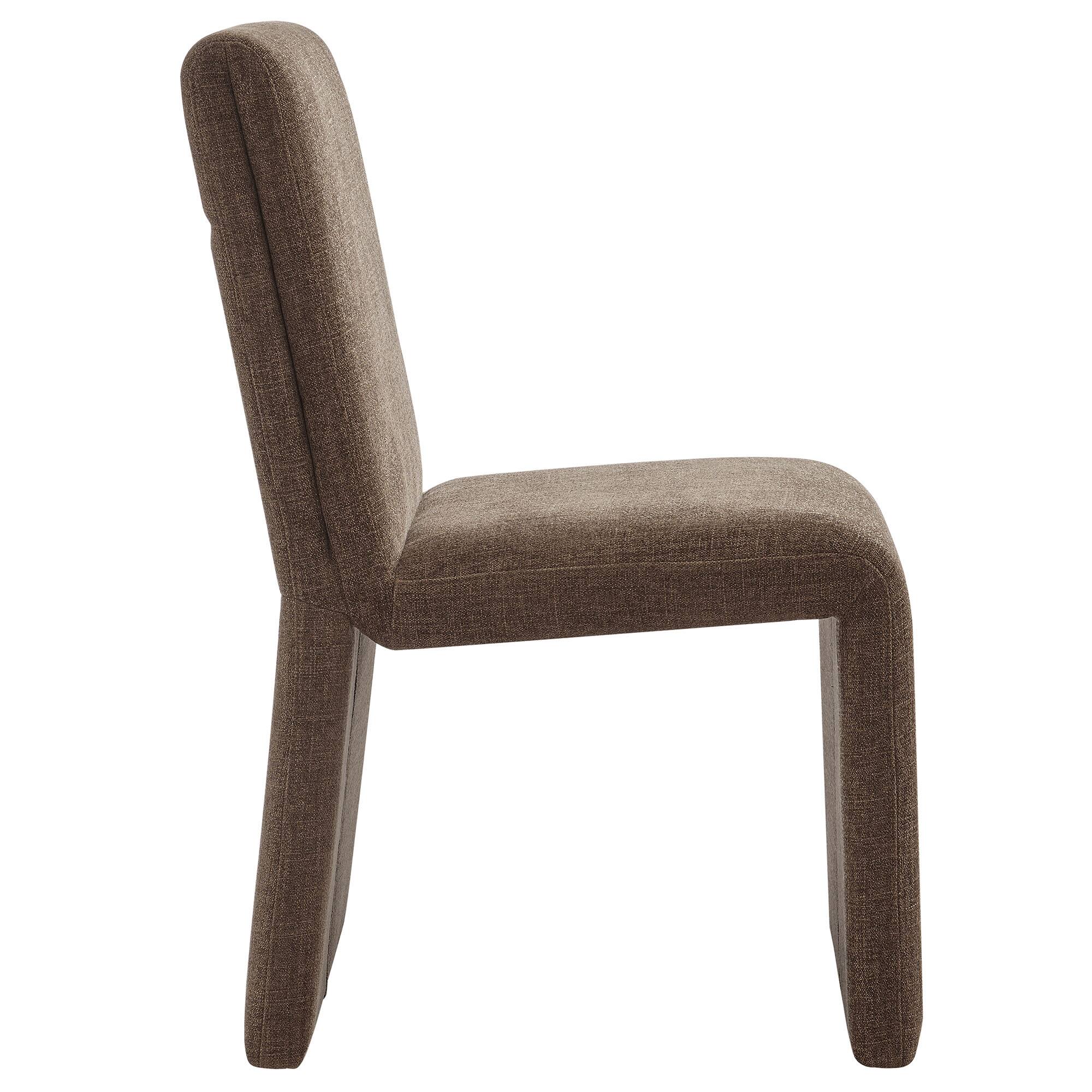 Back. Modway - Emory Fabric Upholstered Dining Side Chair by Modway - Brown.