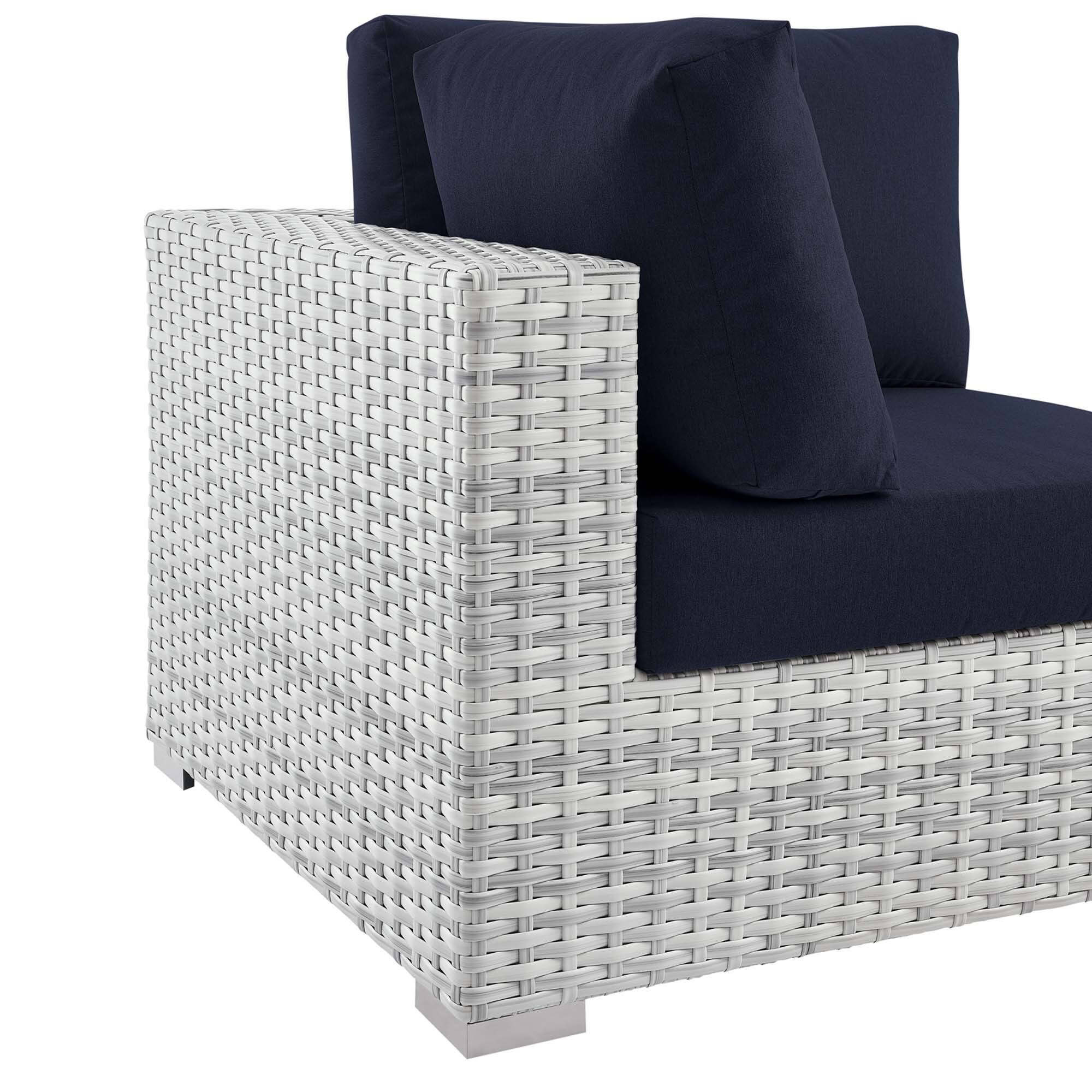 Alt View 3. Modway - Convene Outdoor Patio Corner Chair by Modway - Light Gray Navy.