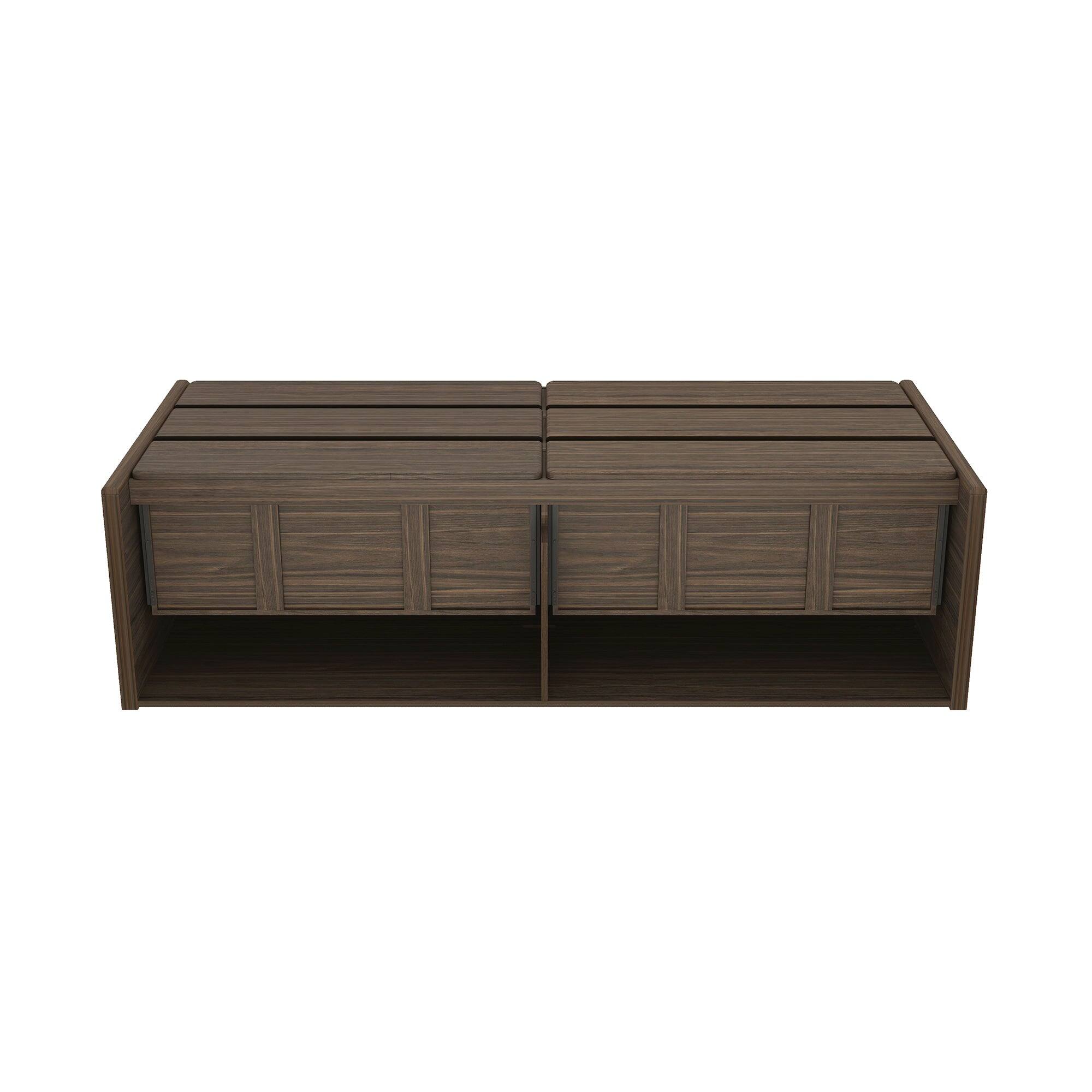 Alt View 6. Manhattan Comfort - Linda Modern 72" Dresser - Walnut Brown.