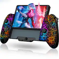 Front. Kitcheniva - One-Piece Handheld Joypad Switch Controllers For Nintendo Switch/Switch OLED - Black.