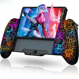 Kitcheniva - One-Piece Handheld Joypad Switch Controllers For Nintendo Switch/Switch OLED - Black