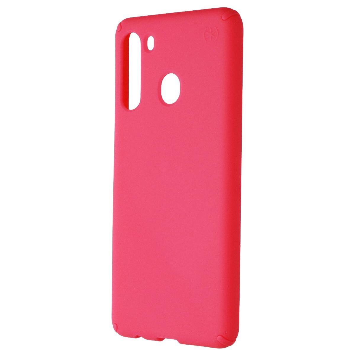 Front. Speck - Speck Presidio Exotech Series Case for Samsung Galaxy A21 - Goji Berry Pink - Pink.