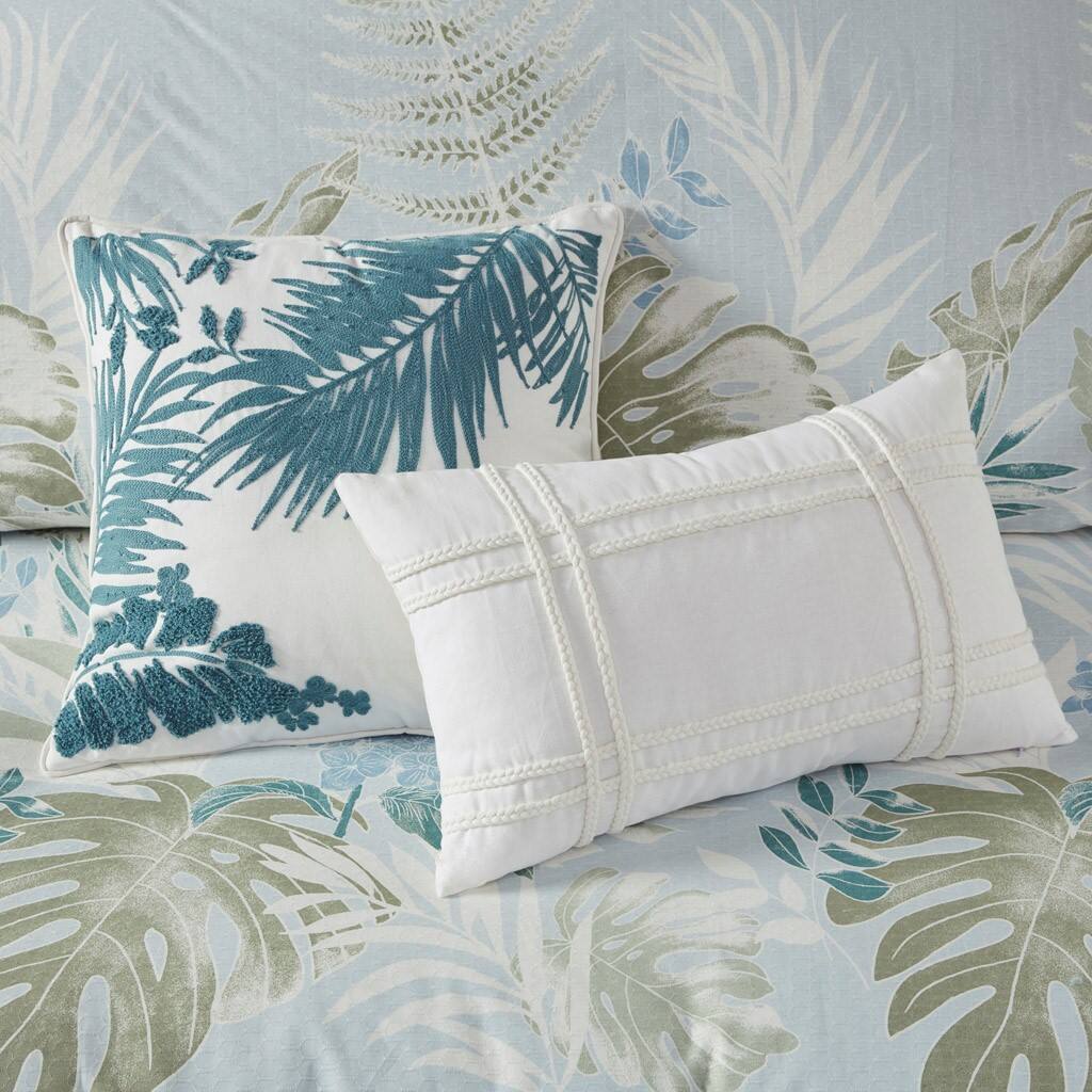 Alt View 2. Gracie Mills - Gracie Mills Romero Coastal Haven 5-Piece Cotton Duvet Cover Set - Blue.