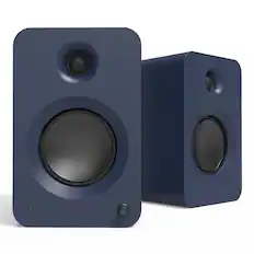 Front. Kanto - Kanto REN Powered Bluetooth Bookshelf Speakers - Pair - Dark Blue.
