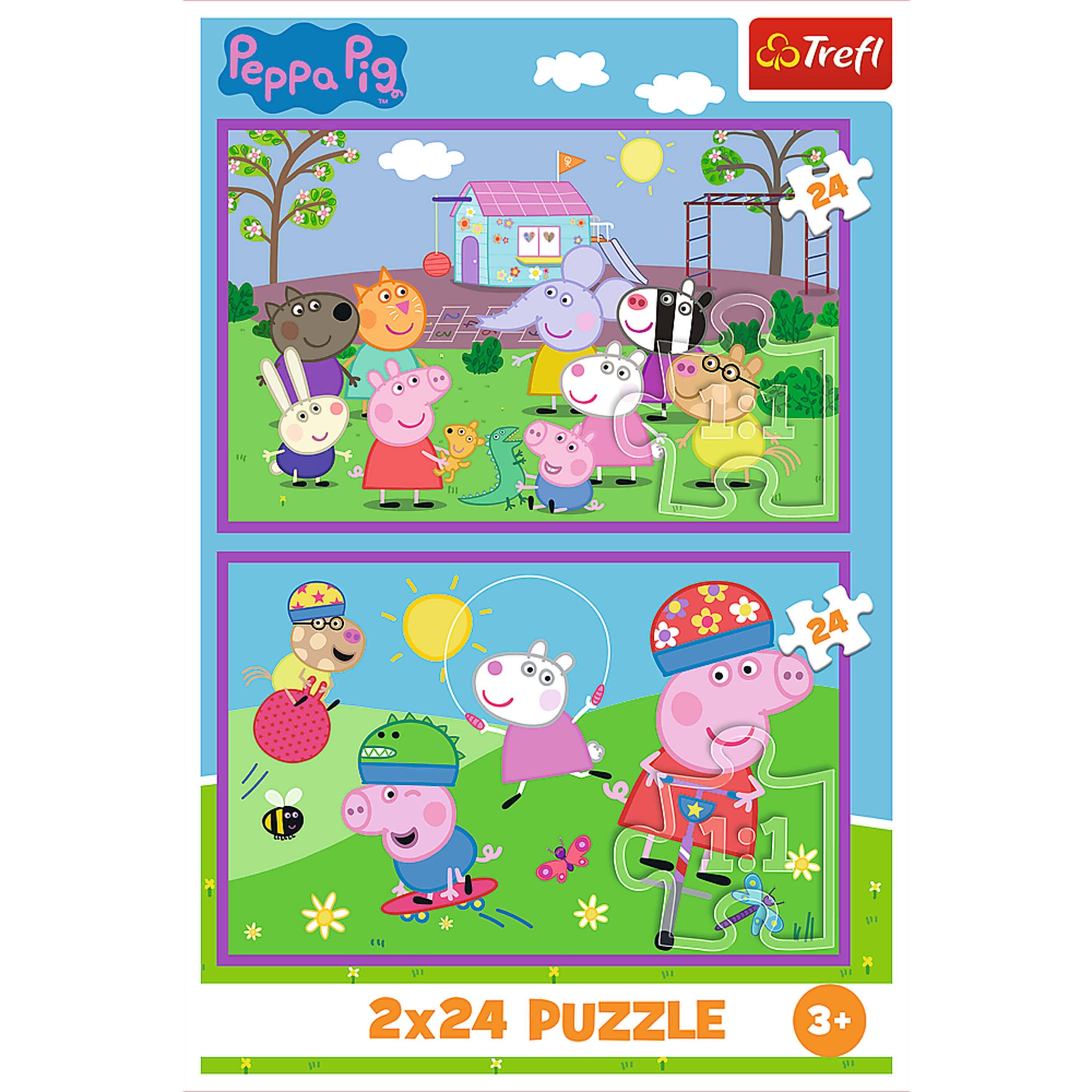 Peppa Pig  
Trefl  
2x24 PUZZLE  
1:1  
3+