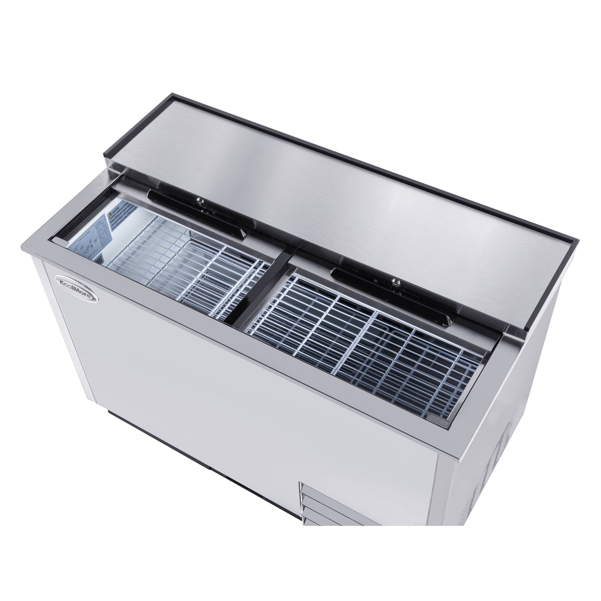 Alt View 3. Koolmore - 50 in. Commercial Glass Froster in Stainless Steel, ETL Listed, 14 cu. ft. (KM-GF50-SS) - Stainless steel.