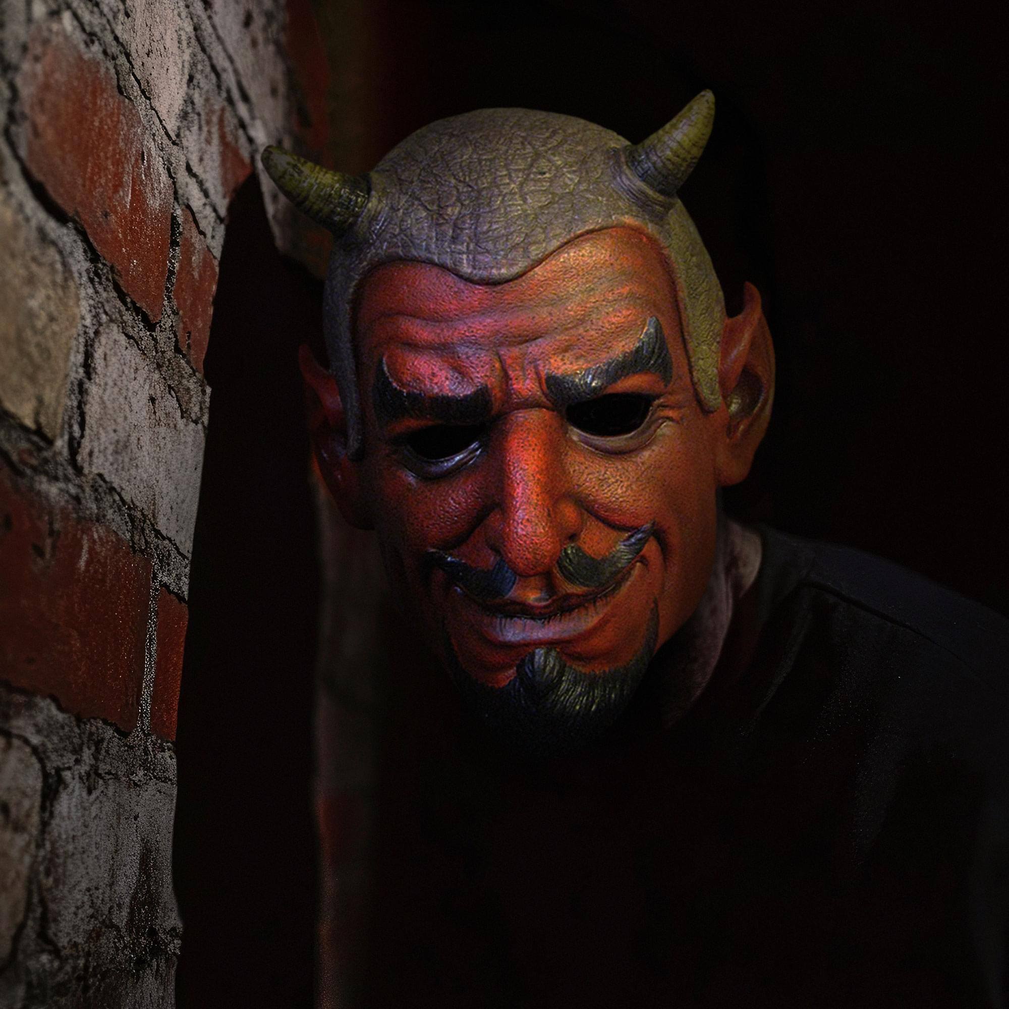 Alt View 2. Trick or Treat Studios - Ol' Scratch Devil Full Head Costume Mask Adult One Size - Red.