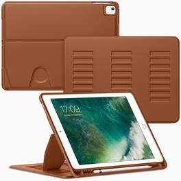 VIKESI - For iPad Air 2/1 & iPad 6th/5th Gen 9.7" Magnetic Multi-Angle Stand Case with Pen Holder - Brown