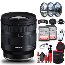 Tamron - 11-20mm f/2.8 Di III-A RXD Lens for Sony E + 128GB Accessory Bundle - Black