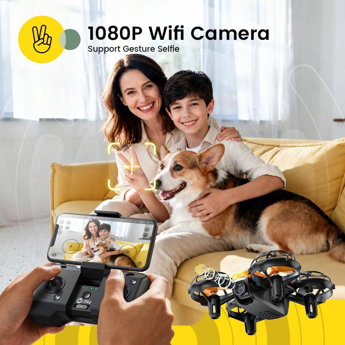 1080P Wifi Camera  
Support Gesture Selfie