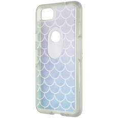 Front. OtterBox - OtterBox Symmetry Series Hybrid Case for Google Pixel 2 - Clear/Blue Scales - Blue.