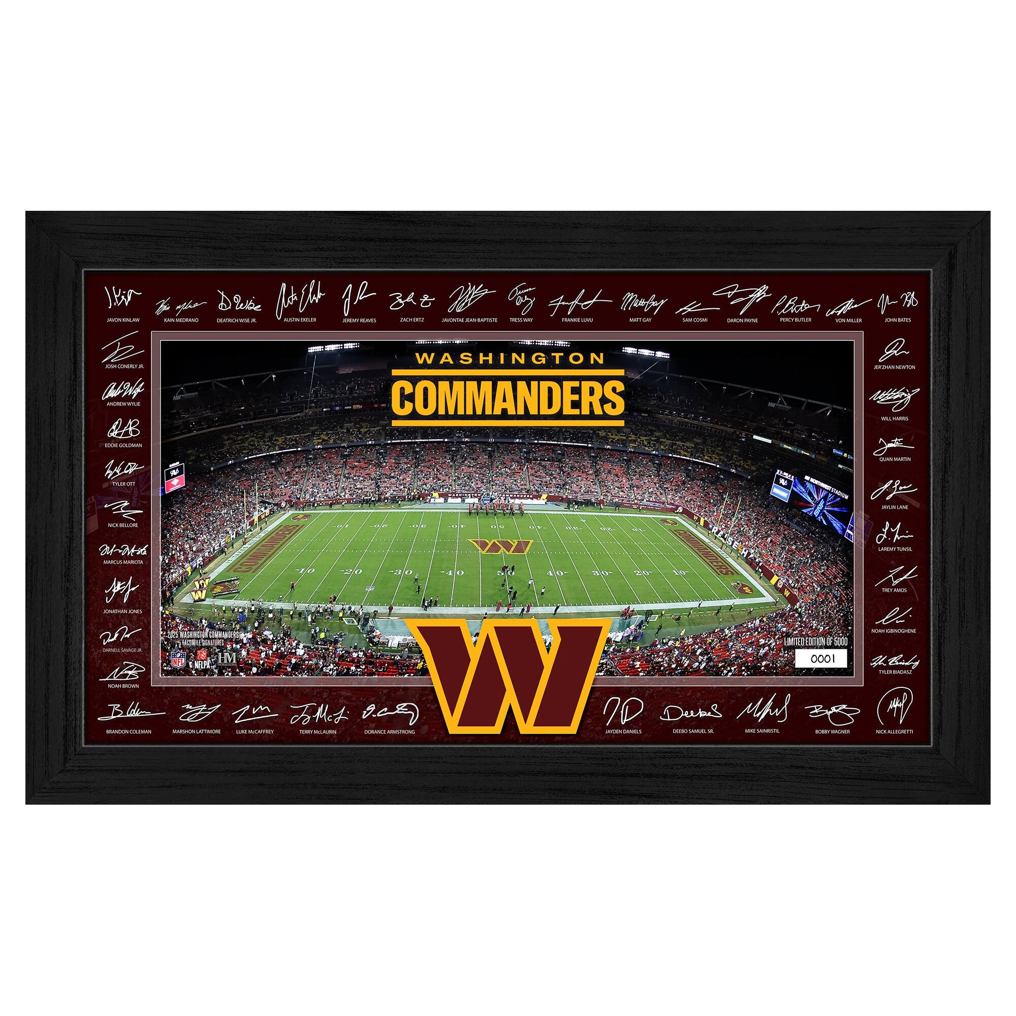 WASHINGTON COMMANDERS

LIMITED EDITION OF 2000

0001

W
