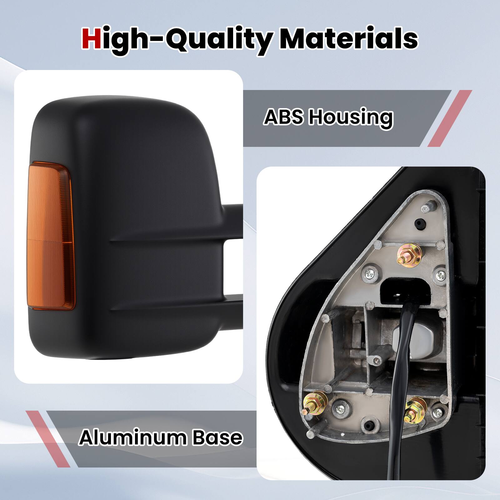 High-Quality Materials  
ABS Housing  
Aluminum Base