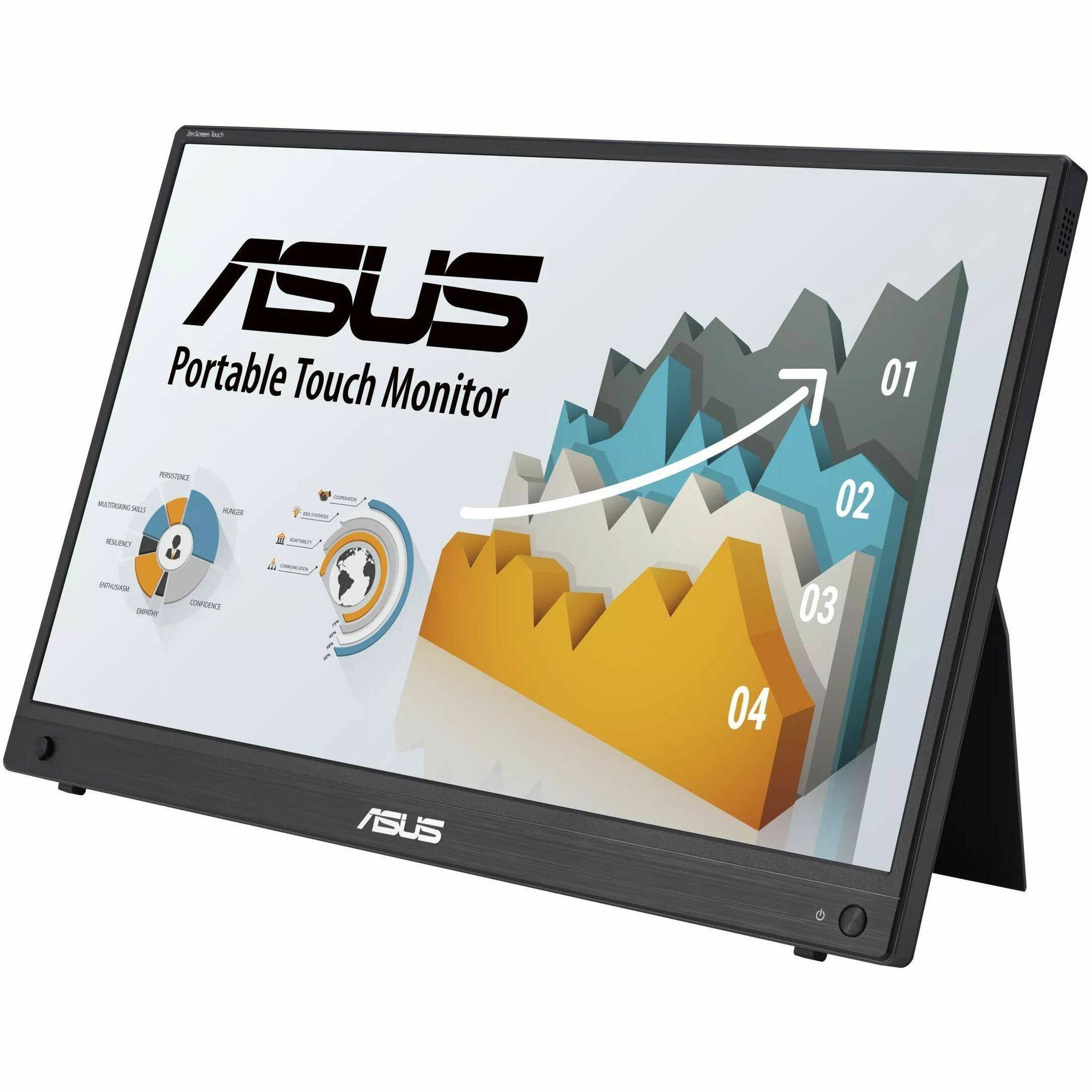 ASUS Portable Touch Monitor

01
02
03
04

PROTECTION
- ALUMINUM SHELL
- RESISTANT
- BRIGHTEST
- COMPACT

HARDNESS
- ALUMINUM SHELL
- RESISTANT
- BRIGHTEST
- COMPACT

ASUS