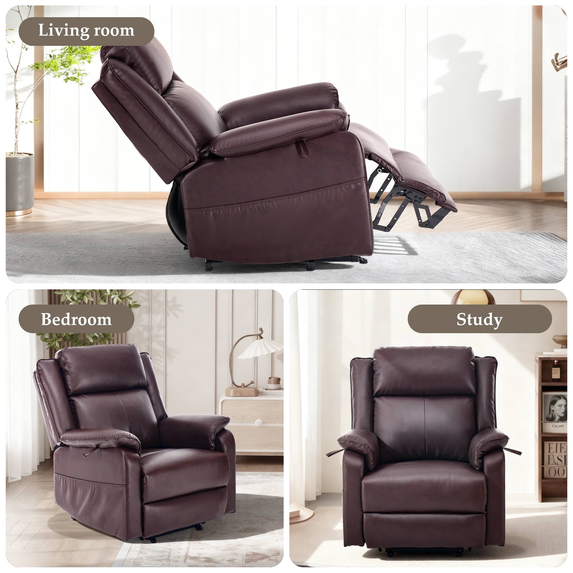 Living room  
Bedroom  
Study