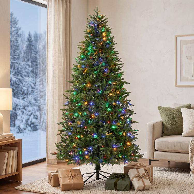 PULUZ 6ft Prelit Christmas Tree, Dual Color LEDs, 100% Realistic PE ...