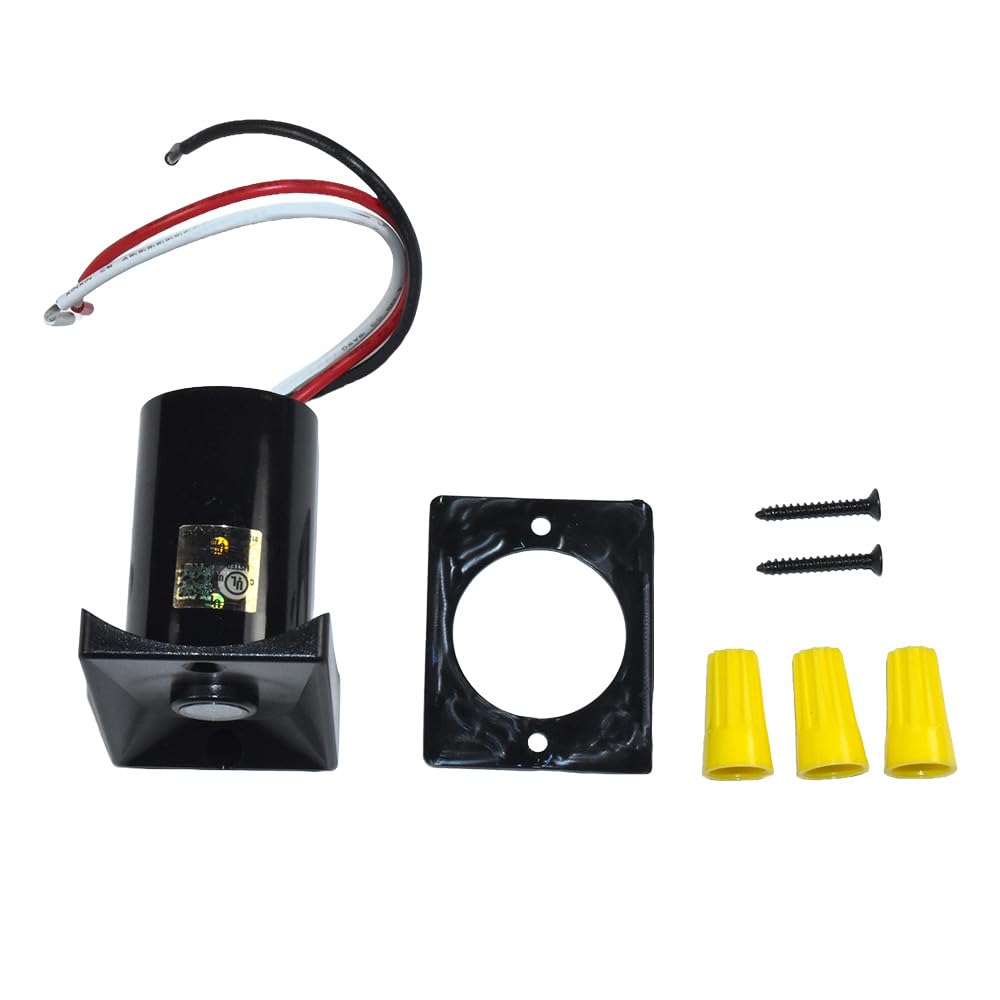 Alt View 1. HQRP - HQRP 120V Dusk to Dawn Photocell Sensor 1800W UL Listed Waterproof Outdoor Light Pole Switch - Black.