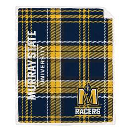 Pegasus - Murray St. Racers 50" x 60" Playmaker Plaid Ultra Cozy Sherpa Throw - Multicolor