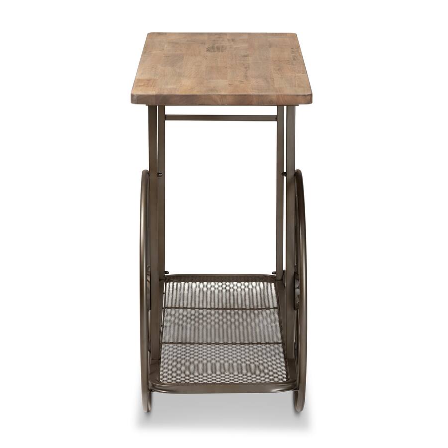 Baxton Studio Terence Vintage Rustic Industrial Finished Wood and ...
