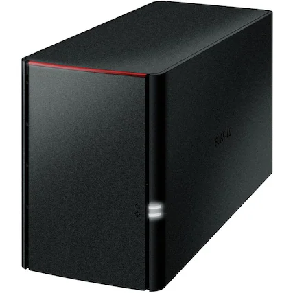 Front. Buffalo - BUFFALO LinkStation SoHo 220 2-Bay Personal Cloud Office NAS 12TB (2x6TB) with Hard Drives Included - 2 x HDD Installed - Black.