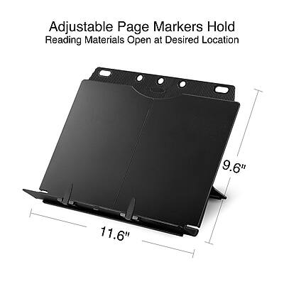 Staples BookLift Plastic Document Stand with Lip Black 88980