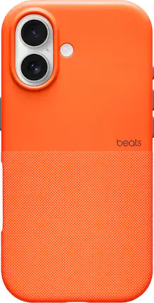 Front. Beats - iPhone 17 Rugged Case with MagSafe and Camera Control - Sierra Orange.