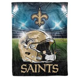 Logo Brands - New Orleans Saints 60" x 80" Stadium Lights Blanket - Multicolor