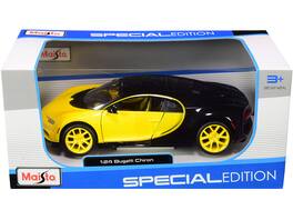Bugatti Chiron 1/24 Diecast Model Car by Maisto - Yellow And Black