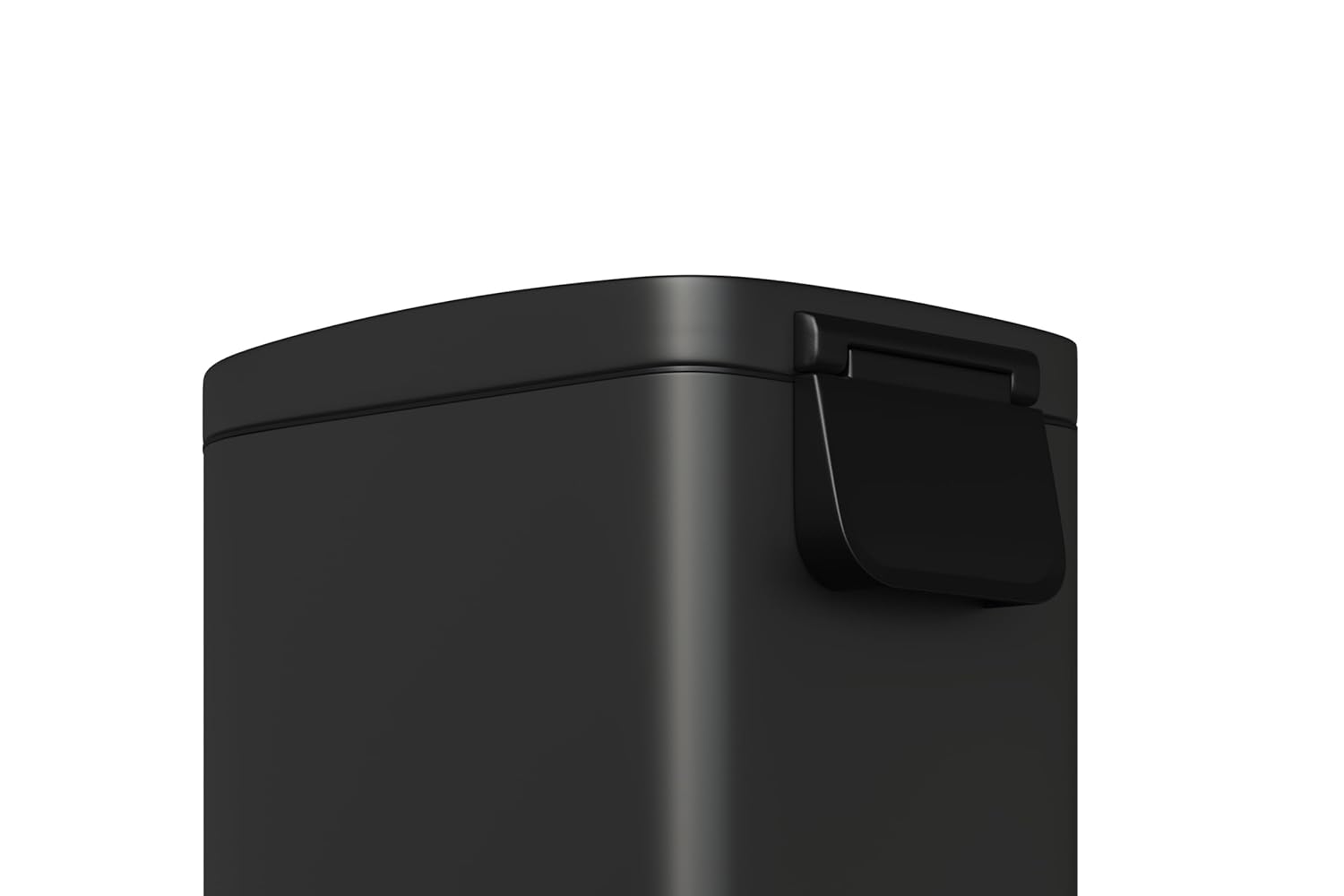 Alt View 4. Jojoka - 13.2 & 2.6 Gallon Stainless Steel Trash Can Combo with Soft-Close Lid, Step Pedal & Removable Buckets, Black - Black.