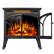 Back. Bestier - Electric Fireplace Heater 24.25" with Remote, Adjustable Brightness and Heating Mode, Flame Effects & Log Colors, Black - Black.