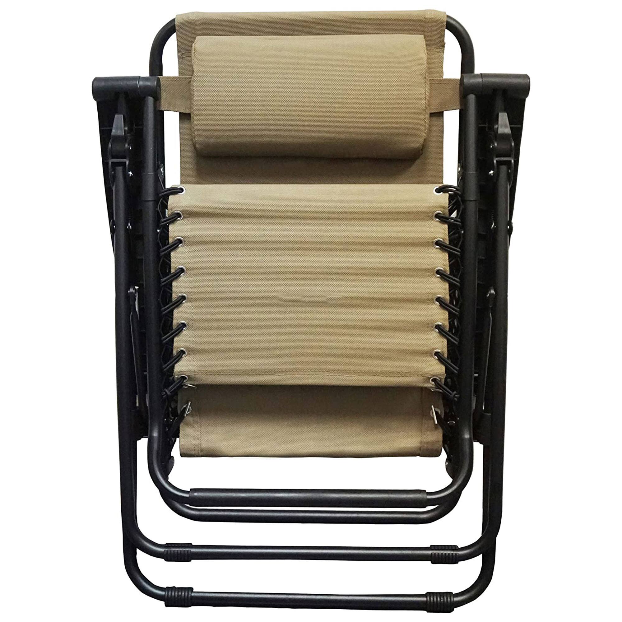 Alt View 4. Caravan Sports - Caravan Sports Zero Gravity Outdoor Folding Camping Patio Lounge Chair, Beige - Beige.