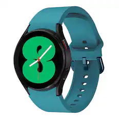 Front. StrapsCo - Sports Strap Silicone Rubber Watch Band For Samsung Galaxy Watch 5 - Silver Grey.