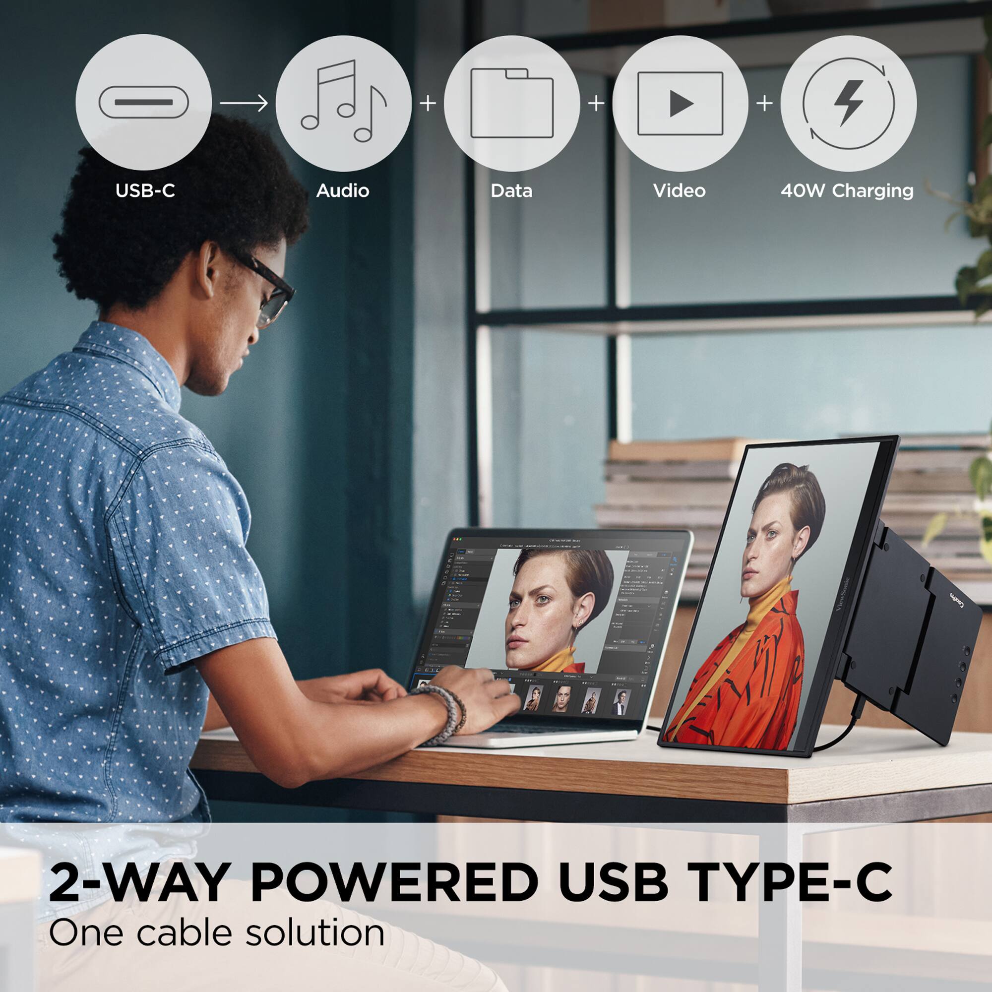 2-WAY POWERED USB TYPE-C One cable solution