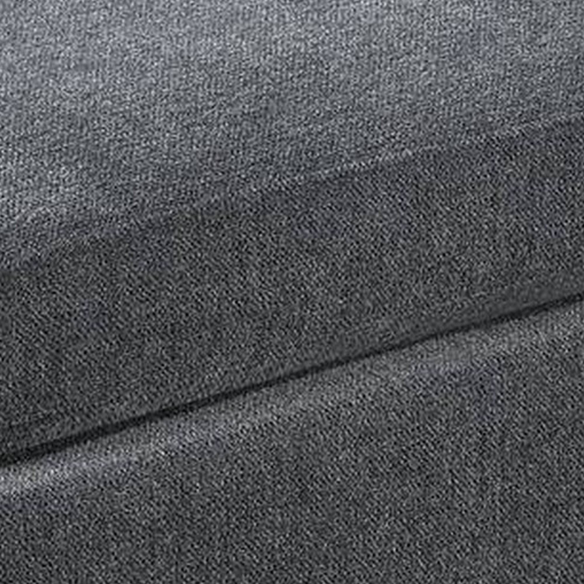 Alt View 3. Manhattan Lane - 37 Inch Modern Square Ottoman with Foam Seating, Gray Chenille Fabric - Ash Gray.