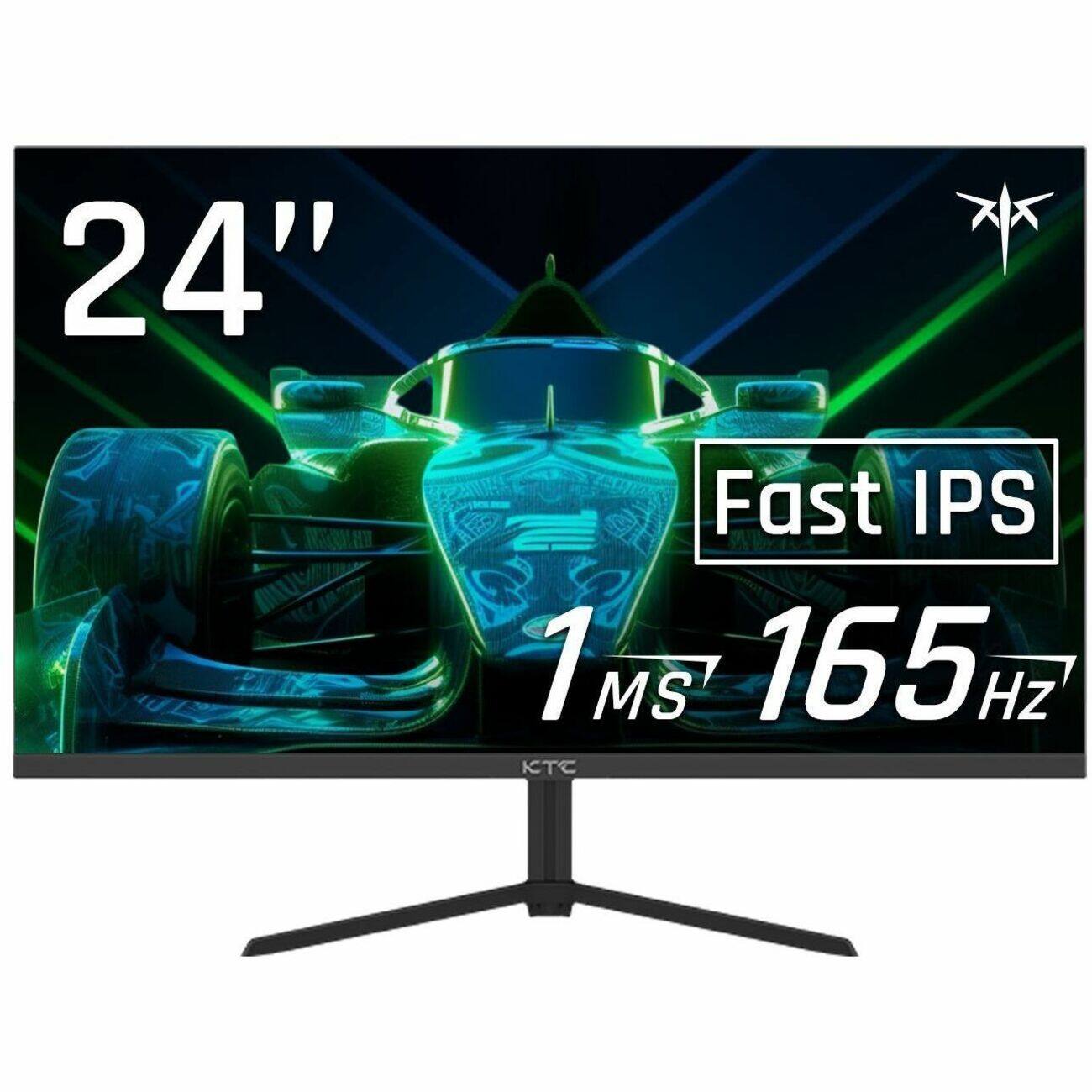 KTC - H24T09P 24 Inch Monitor 1080p 165Hz 144hz Monitor, 1ms GTG Fast IPS Computer Monitor, HDR, 125% sRGB, HDMI/DP, Eyecare - Black