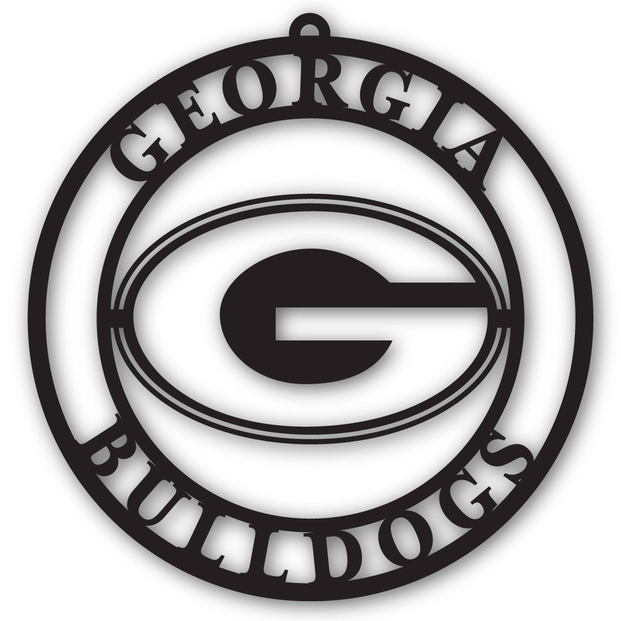 Black Georgia Bulldogs 16'' Team Logo Cutout