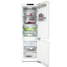 Miele - KFN 7795 D 24" 8.7 Cu. Ft. Built-In Refrigerator-Freezer with PerfectFresh Active, IceMaker and WiFi - Custom Panel Ready