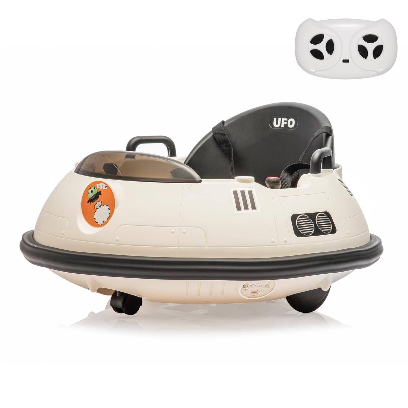 Maxxis Merch - 12V Electric Ride on Bumper Car for Toddlers, Kids Bumper Car with Remote Control, 360 Degree Spin, LED Lights