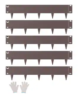 VEVOR - Steel Landscape Edging, 5 Packs 39 x 5 in Rust-Resistant Metal Landscape Edging, Bendable Garden Edging Border - Brown