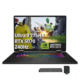 MSI - Crosshair 18" 240Hz Gaming,Ultra 9 275HX,RTX 5070,32GB RAM,2TB SSD+1TB Dock Set,Backlit Keyboard,Win 11 Pro - Black
