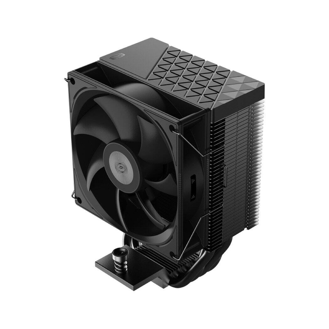 Left. PCCOOLER - R400 CPU Air Cooler, 4 Heat pipes - Black.