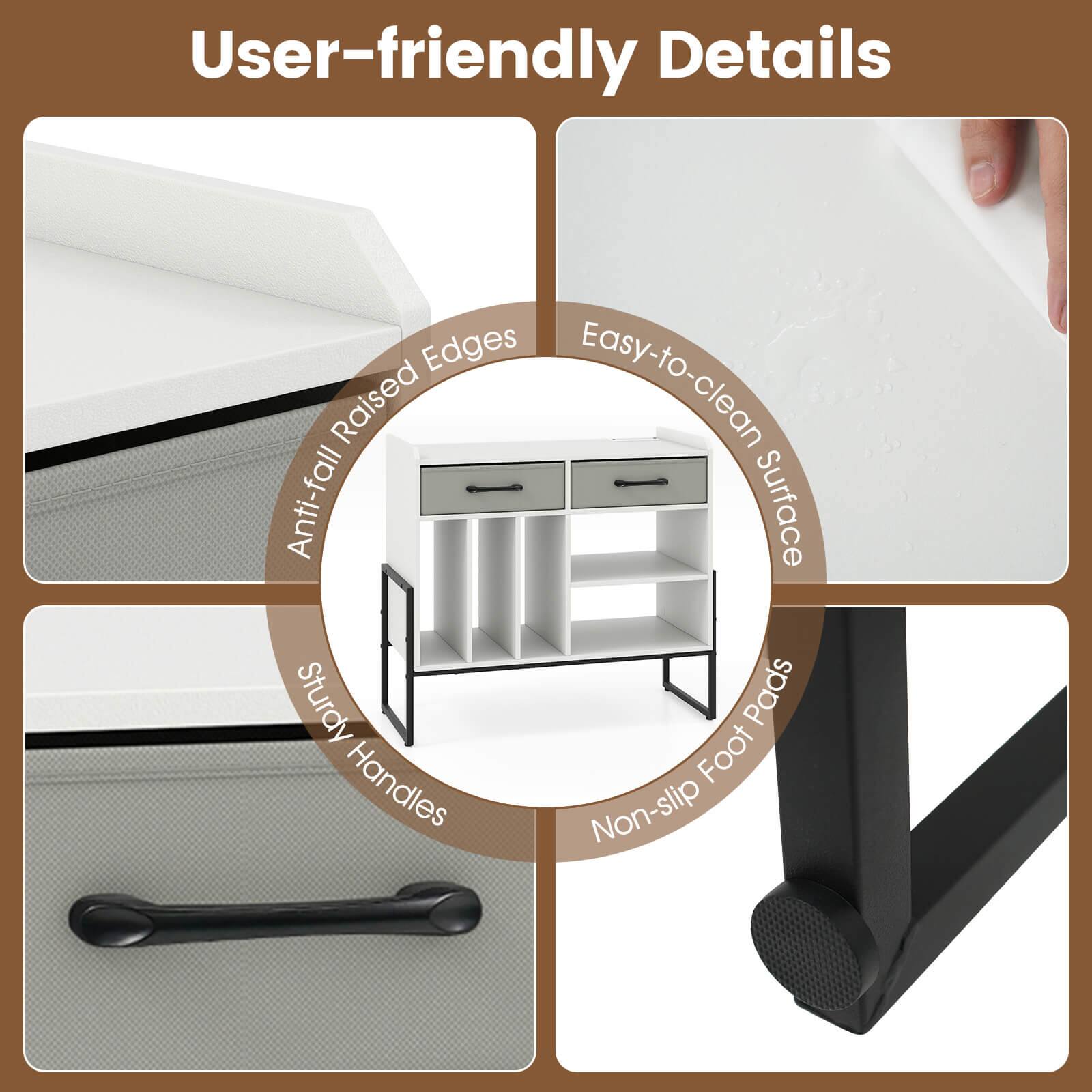 User-friendly Details

- Anti-fall Raised Edges
- Easy-to-clean Surface
- Sturdy Handles
- Non-slip Foot Pads