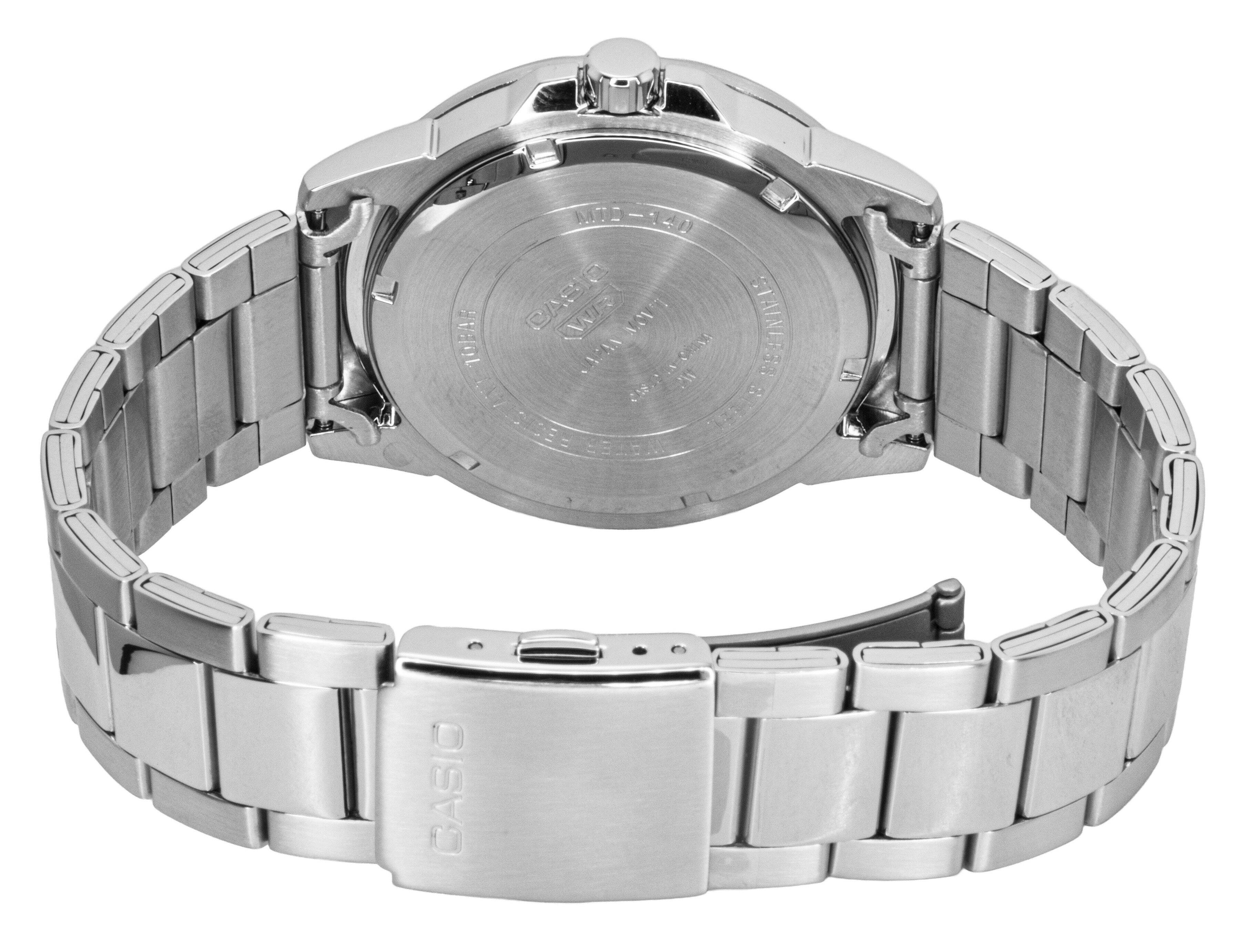 MOD 140  
140 CASIO  
MVT  
STAINLESS  
10BAR  
JAPAN  
CASIO