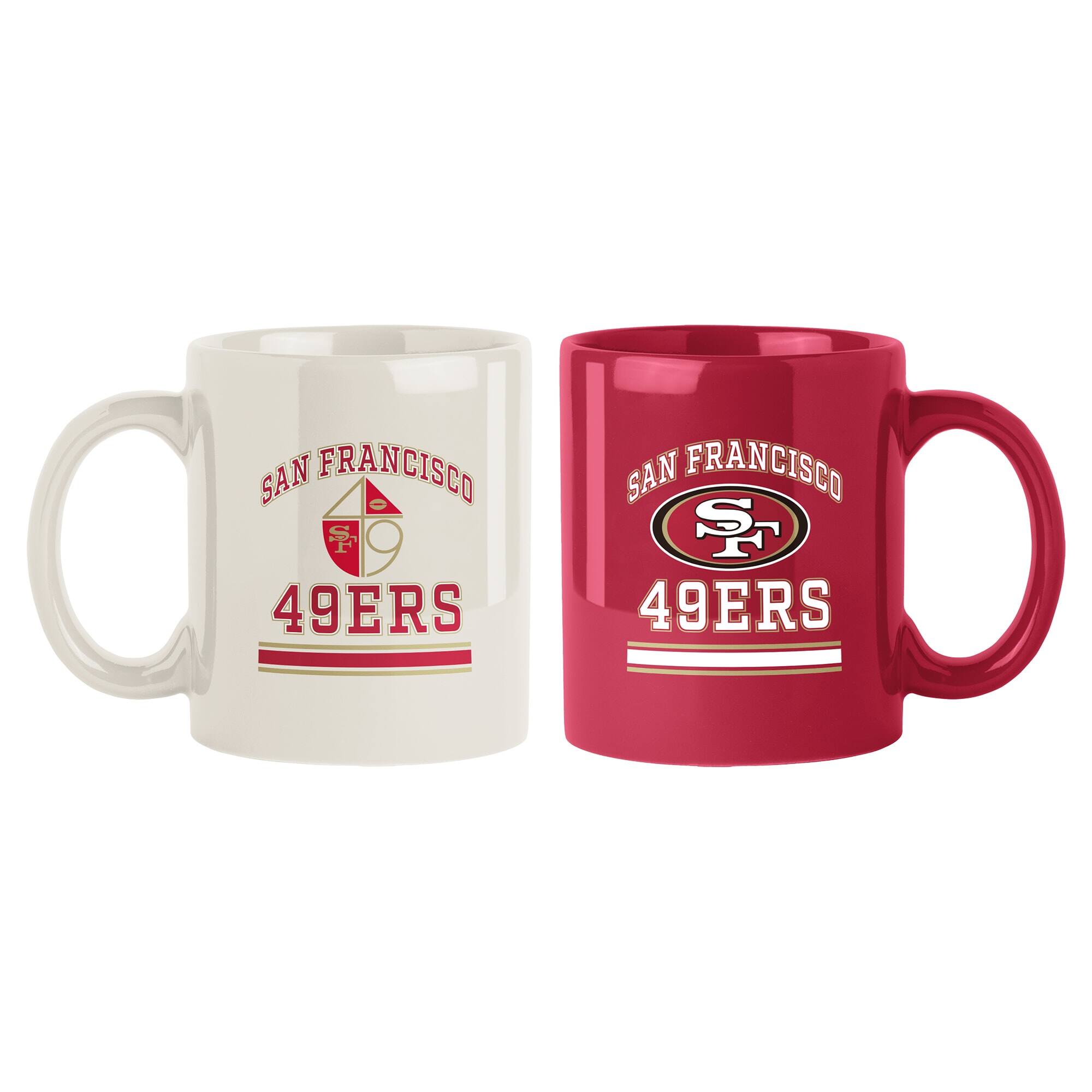Logo Brands - San Francisco 49ers 15oz. Current & Throwback Mug Set - Multicolor price history on PriceWatchPro