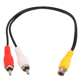 Unique Bargains - RCA Y-Splitter Cable, 1 RCA Female to 2 RCA Male, 10in, Stereo Audio Video AV for Amplifier Home Theater - Black