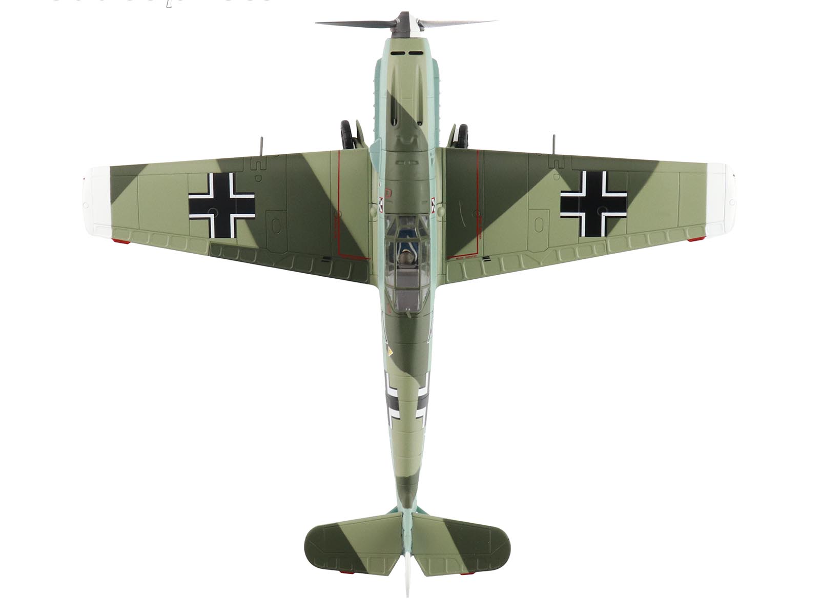Back. Hobby Master - Messerschmitt Bf 109E-4 "Franz von Werra II/JG-3 1940" German Luftwaffe 1/48 Air Power Series Diecast Model - Multicolor.