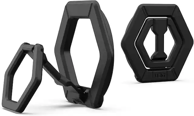 Front. UAG - UAG Magnetic Ring Stand Phone Grip & Hand Free Kickstand Black - Black.